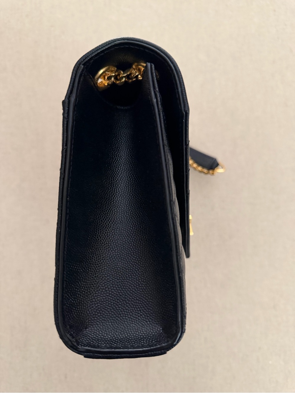 Saint Laurent Black Quilted Leather Shoulder Bag with Gold Hardware - Picture 12 of 16